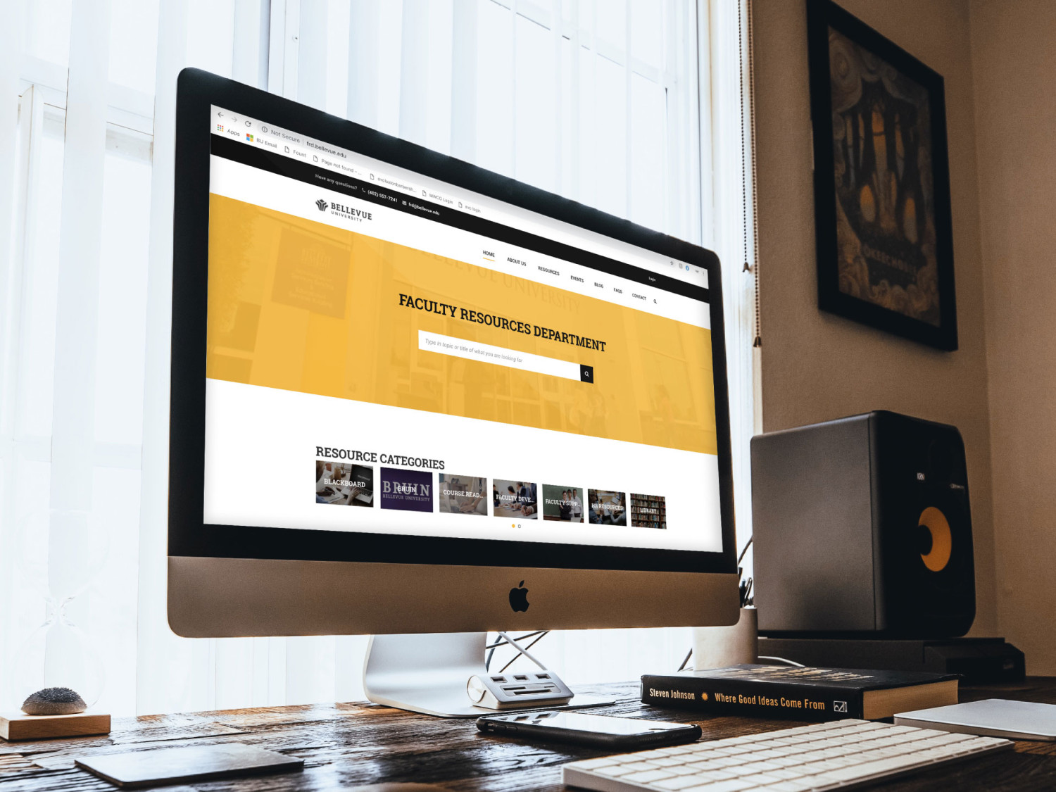 Bellevue University Faculty Resources Department Website