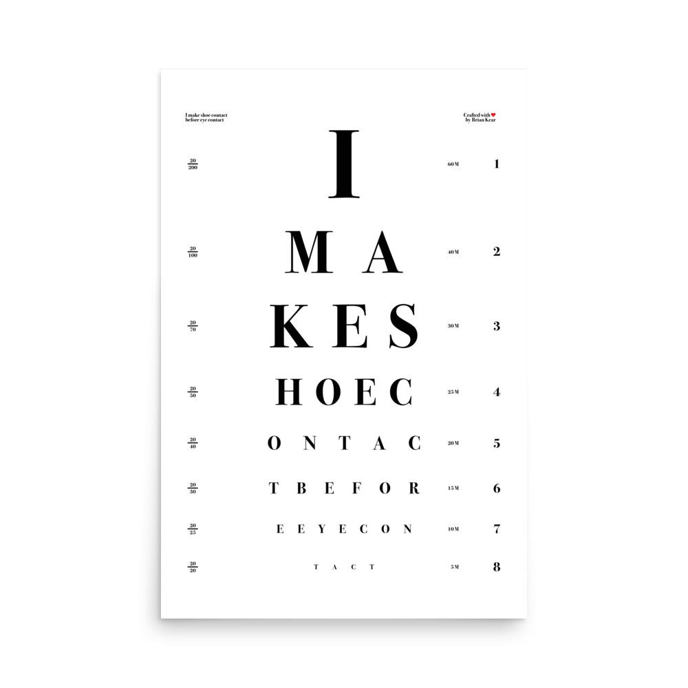 Poster - Shoe Contact Before Eye Contact